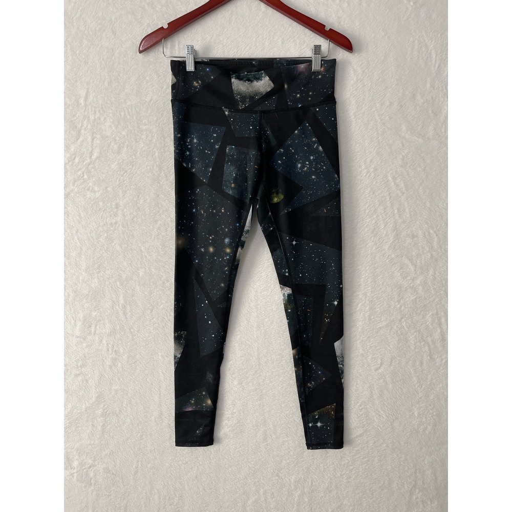 Alo Women's Leggings Yoga Black Gray Airbrush Space Galaxy Sz Extra Small XS